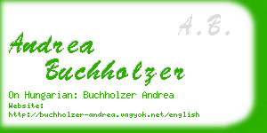 andrea buchholzer business card